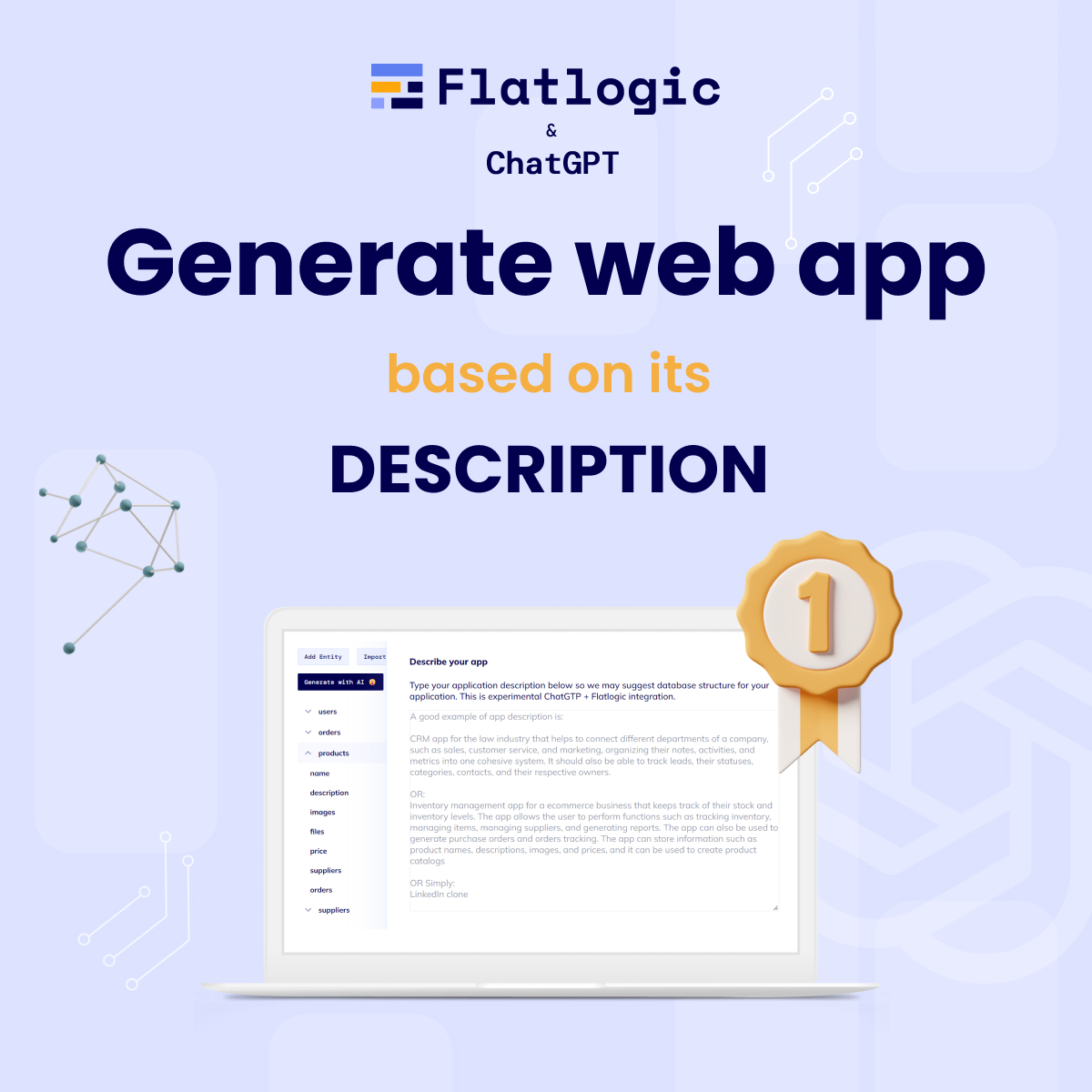 ChatGPT + Flatlogic: Generate Fully-Functioning Web Apps Based on Description