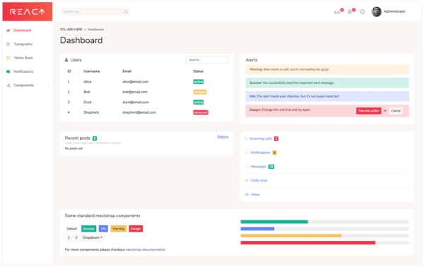 react templates