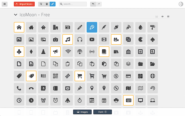 Icomoon screenshot