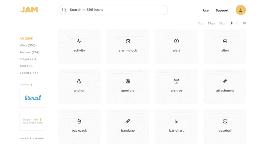 web icons