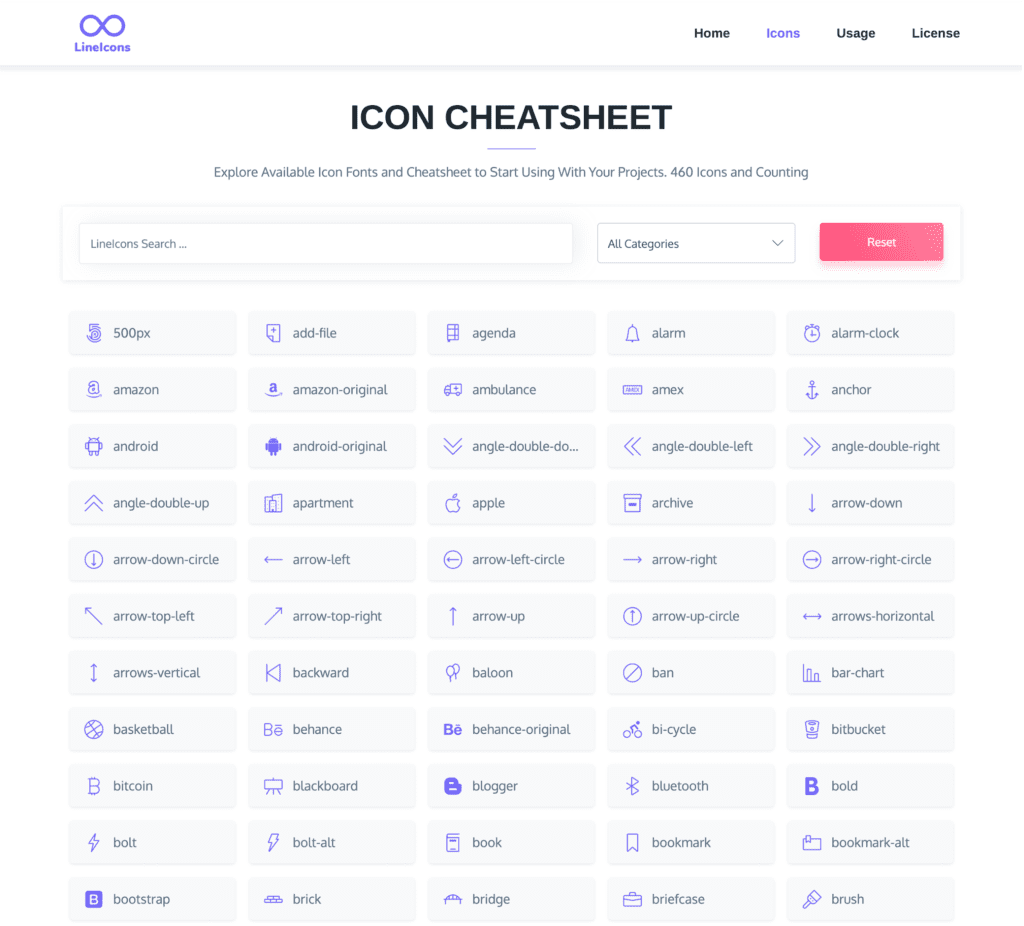 UI cheat sheet: Icon categories + icon style reference guide