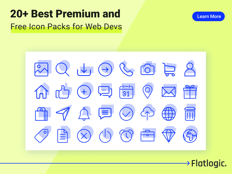 20+ Best Premium and Free Icon Packs for Web Developers and Designers