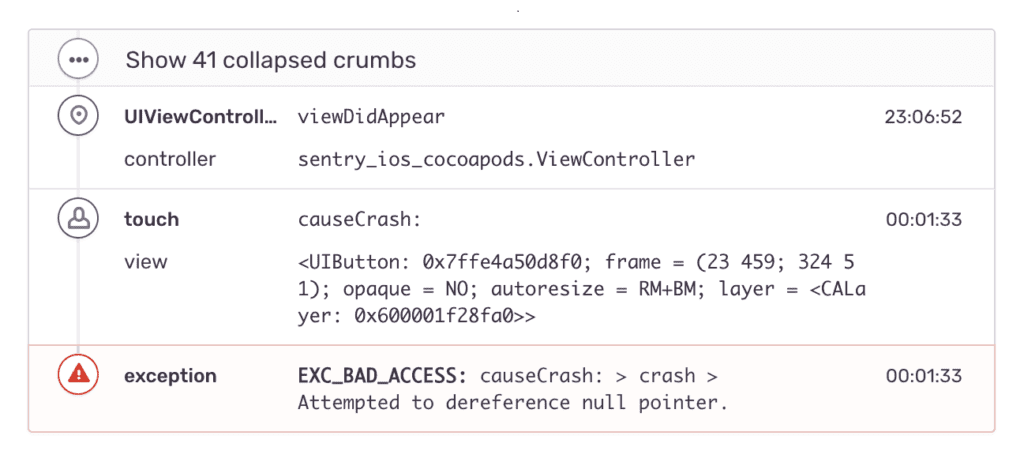 Javascript Error Tracking - Find which user actions lead to exceptions