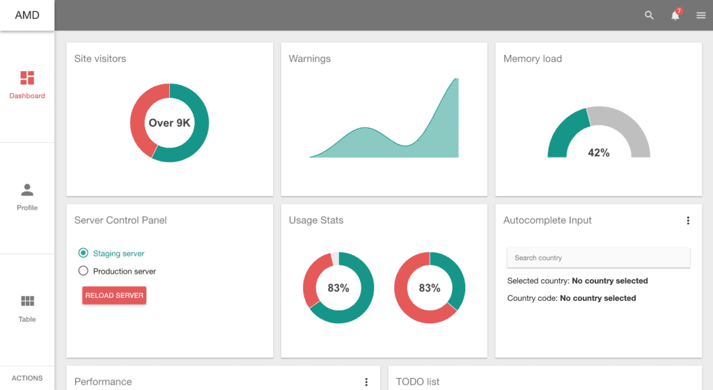 material angular js theme