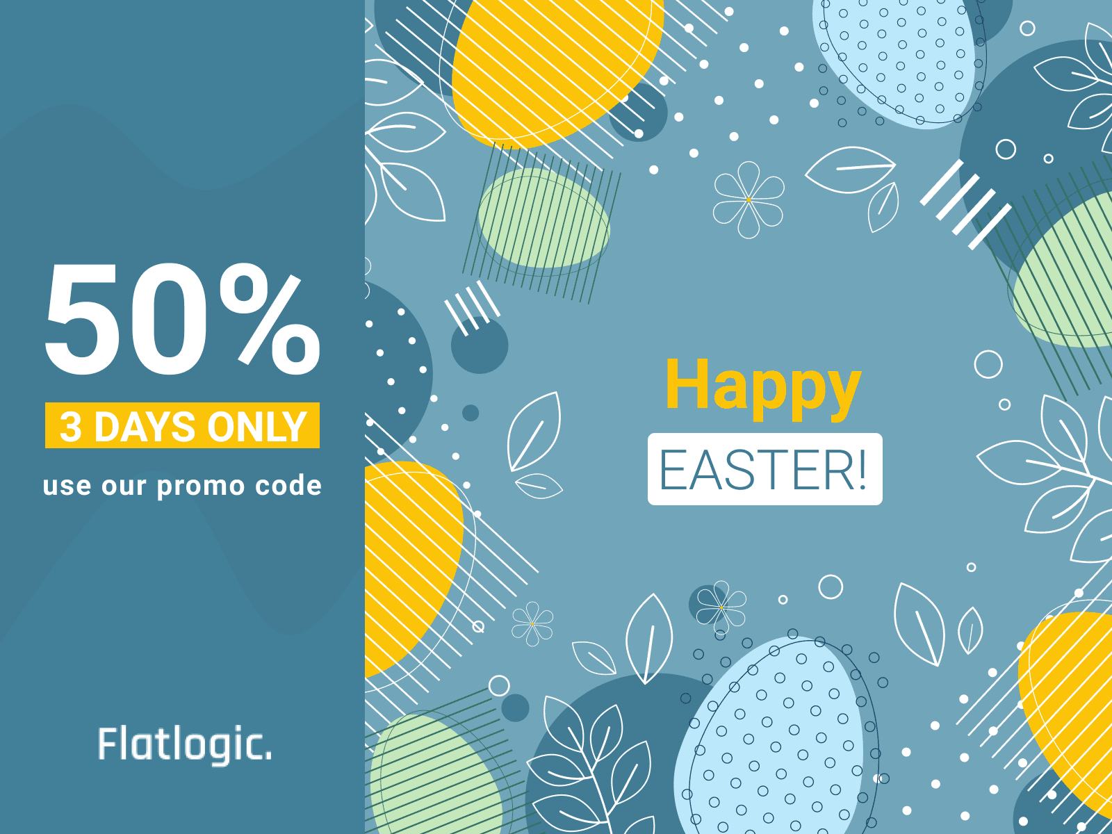 Happy Easter! Flatlogic Gives 50% Discount On All Templates