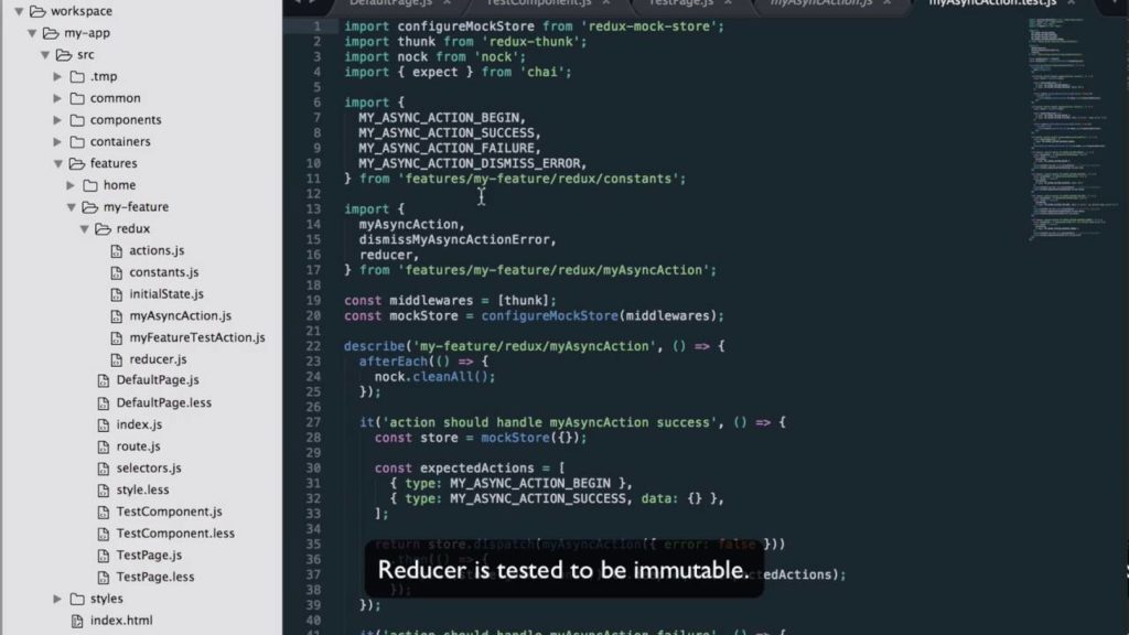 best ide for react: Rekit studio screenshot