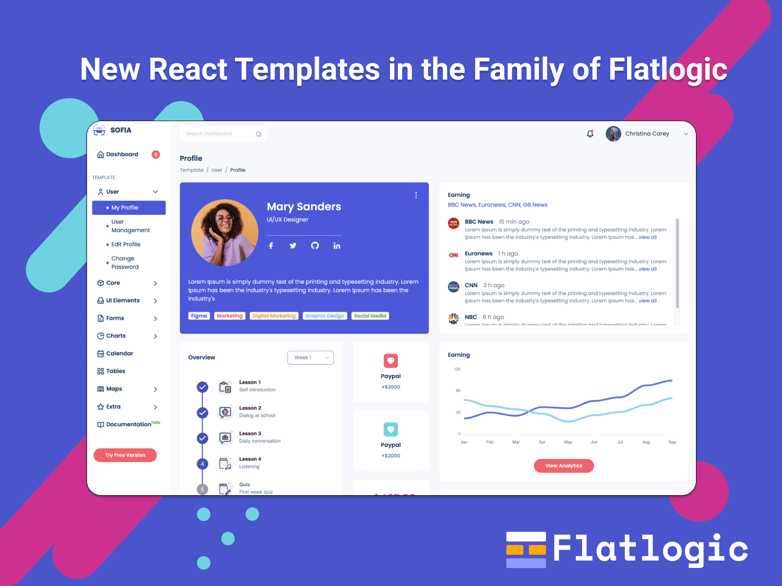 New React Templates in the Family of Flatlogic Dashboards