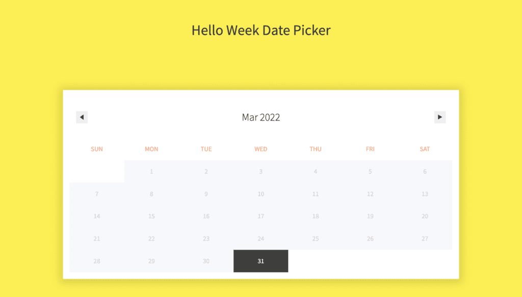 Hello Week - javascript calendar plugin