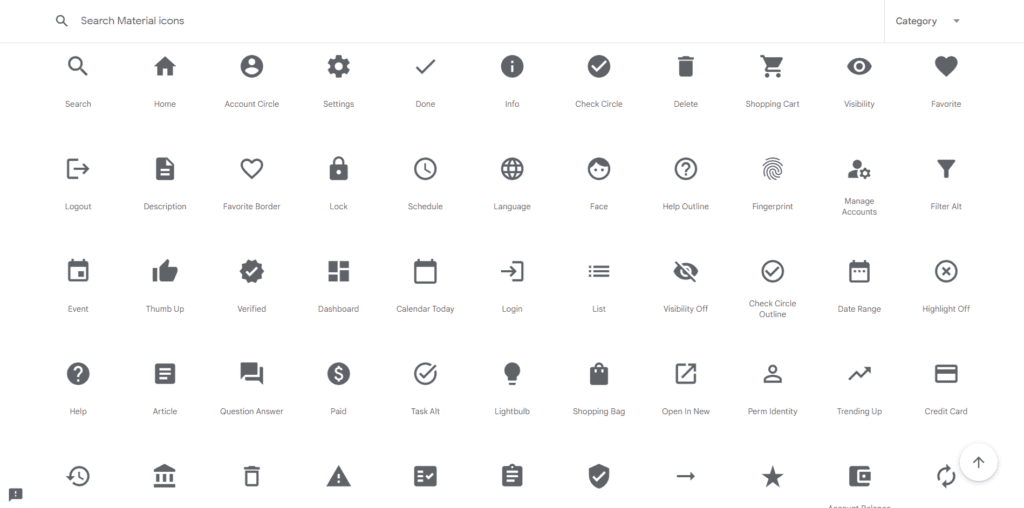 One Google Material Design Monochrome icon