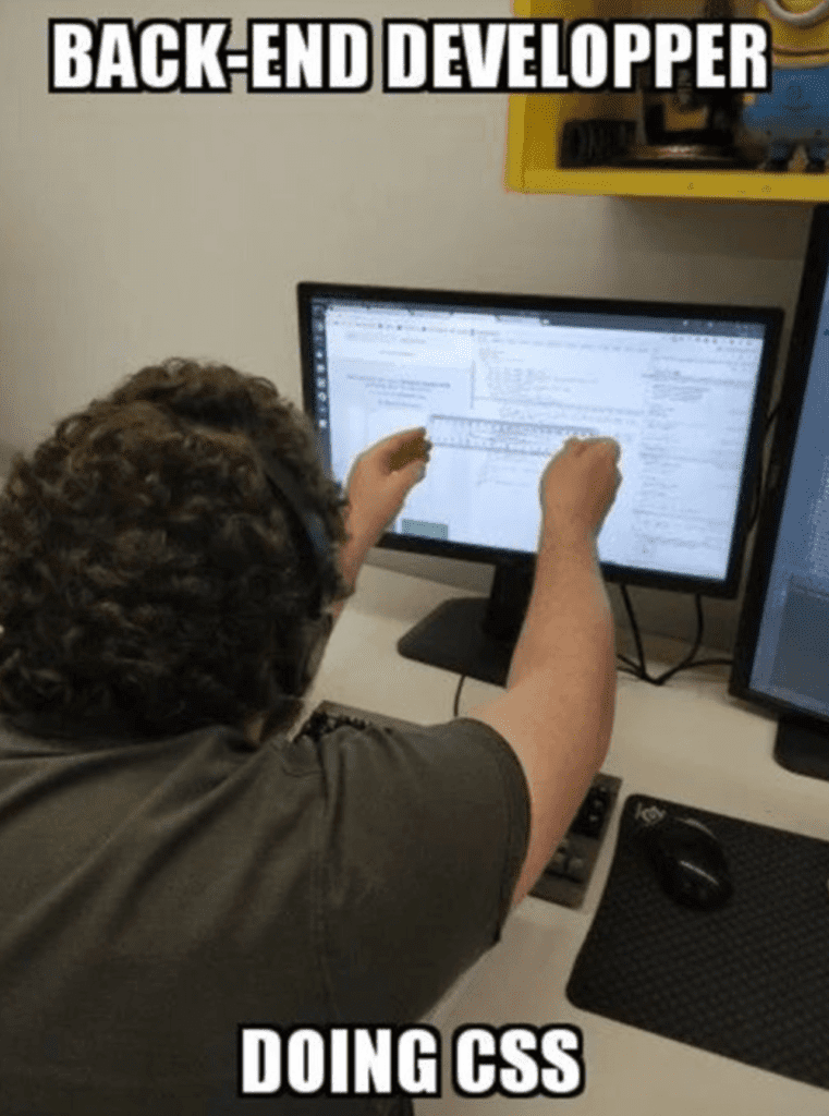backend developer and css