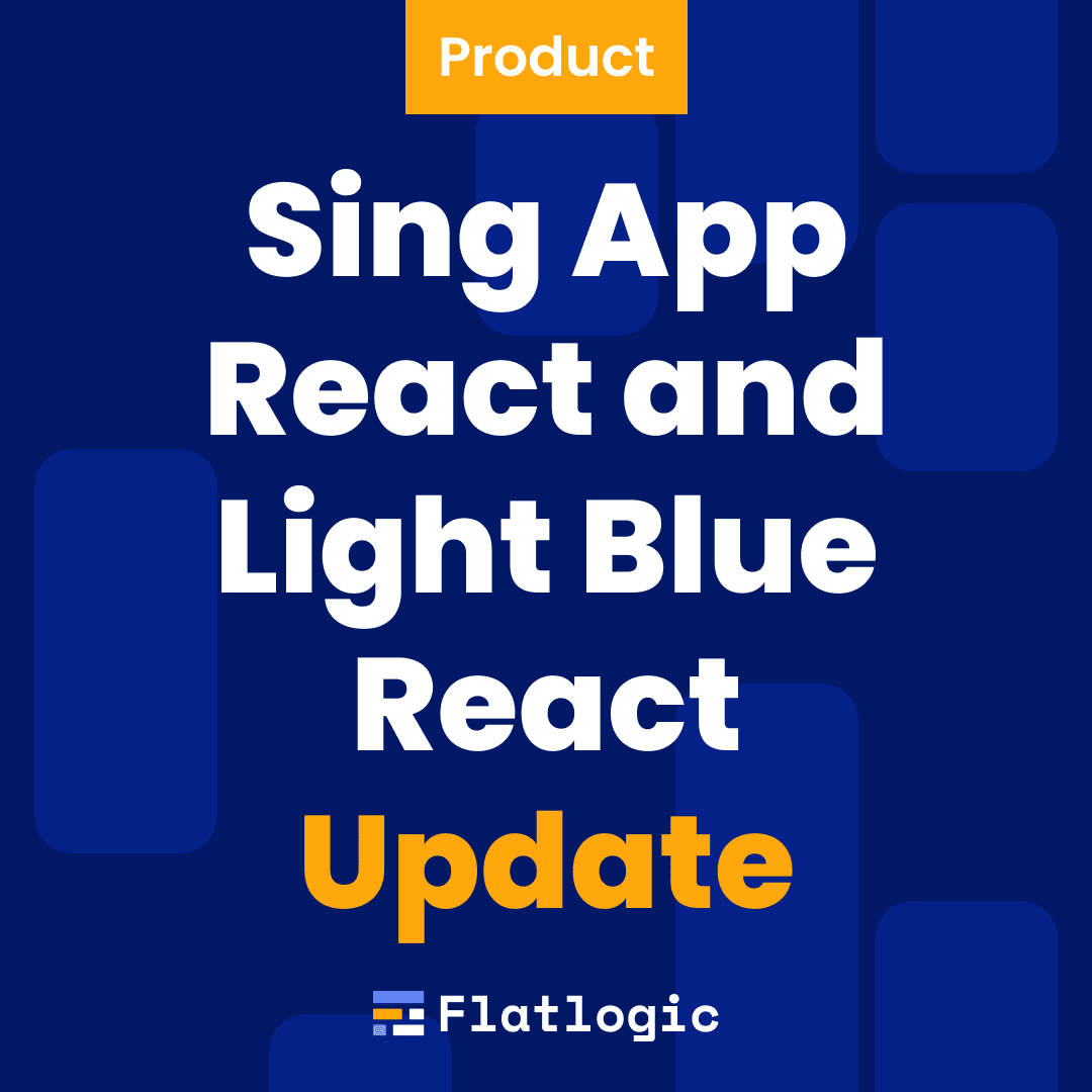 Sing App React and Light Blue React Admin templates Update