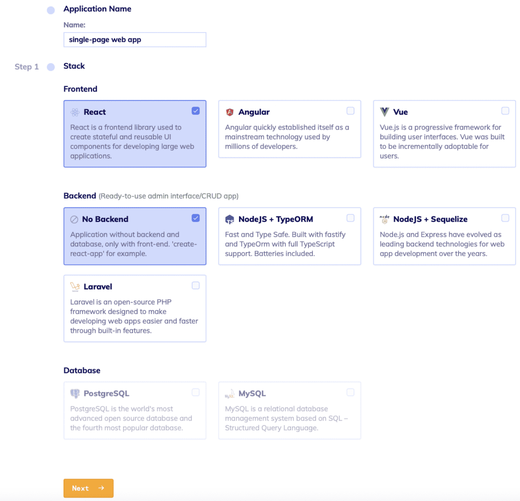 how to make a web app flatlogic