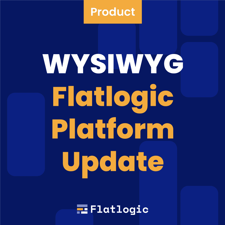 Introducing WYSIWYG editor for Flatlogic Platform